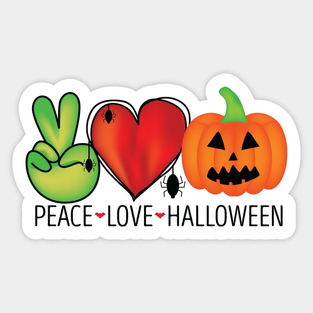 Peace Love Halloween Sticker by SandiTyche